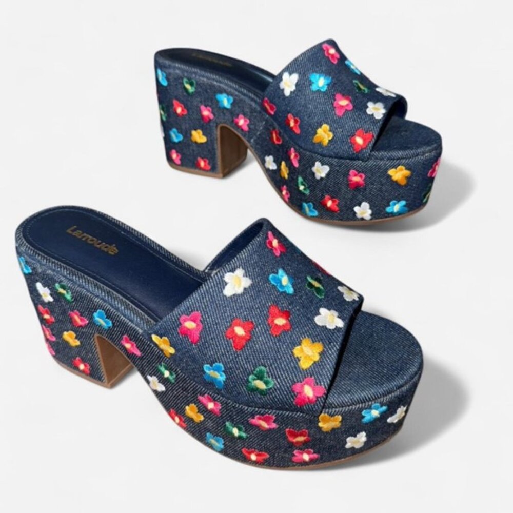 Anthropologie x Larroudé Miso Platform Sandal - Picture 4 of 13